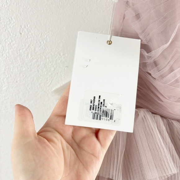 Mac Duggal Ruffle Tulle One Shoulder Bustier Mini Dress Pink Size 10 Cocktail - Picture 8 of 9